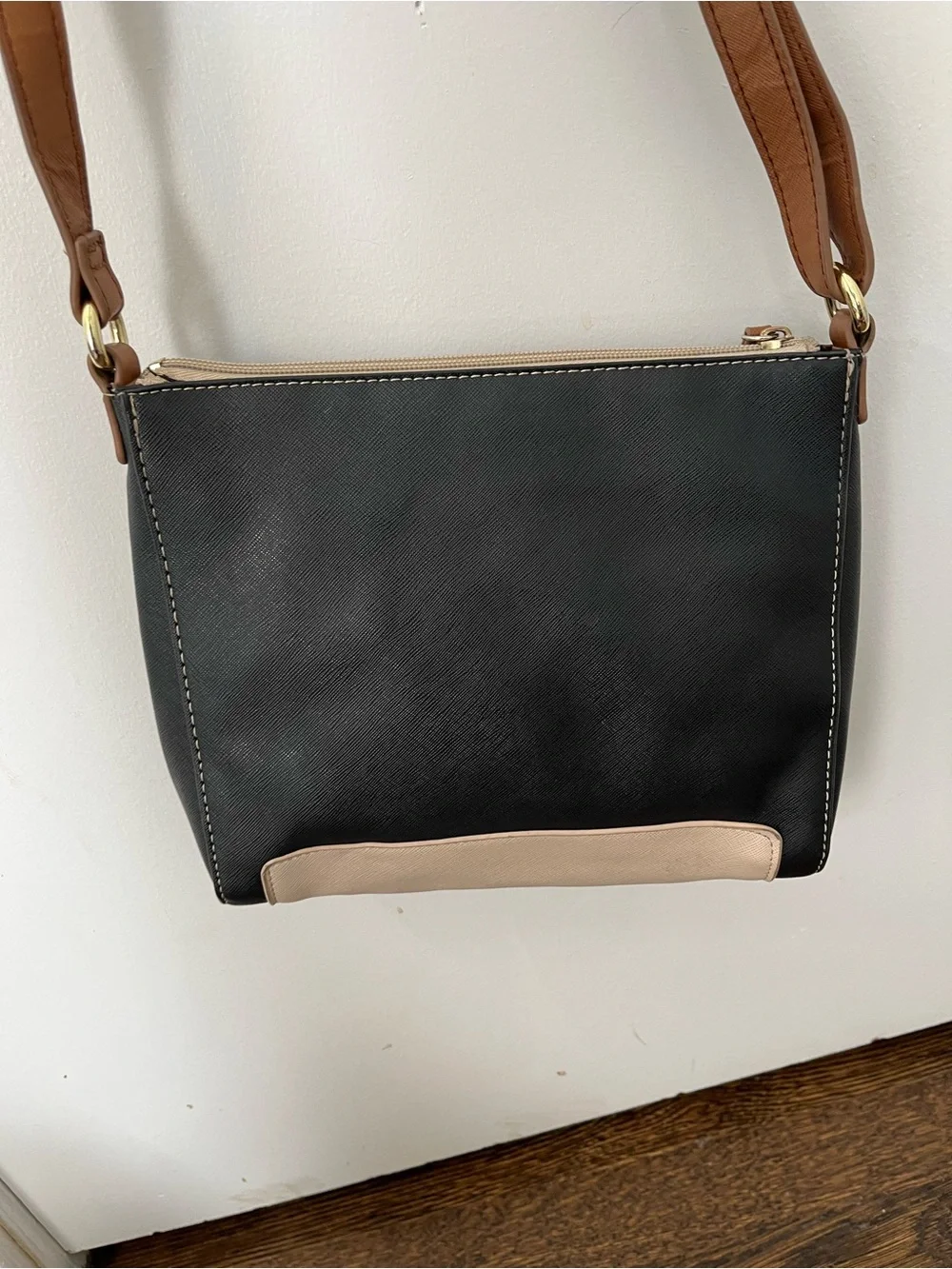 Liz Claiborne Black, Brown & Cream Crossbody Bag Neutral purse